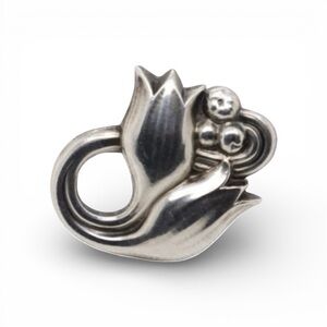 Georg Jensen « Tulips and Berries « Brooch, Rare ~ Denmark Vintage Piece ~